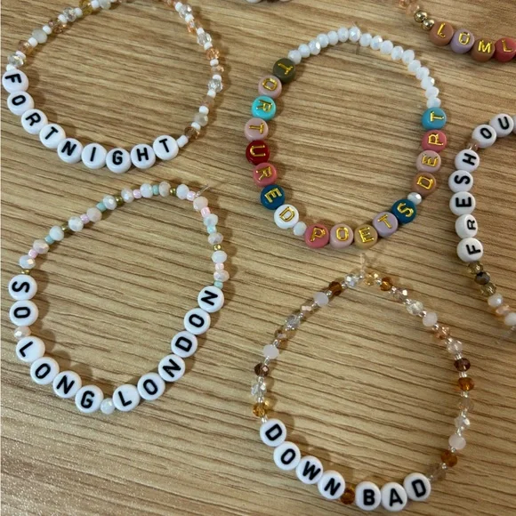7 tortured poets department Taylor swift sparkly friendship bracelets - Picture 2 of 4